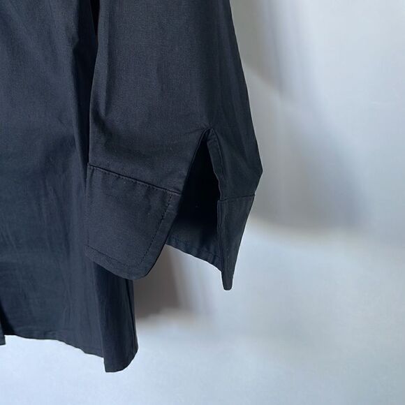 Club Monaco Vintage Black 3/4 Sleeve Button Down Shirt - Picture 3 of 6